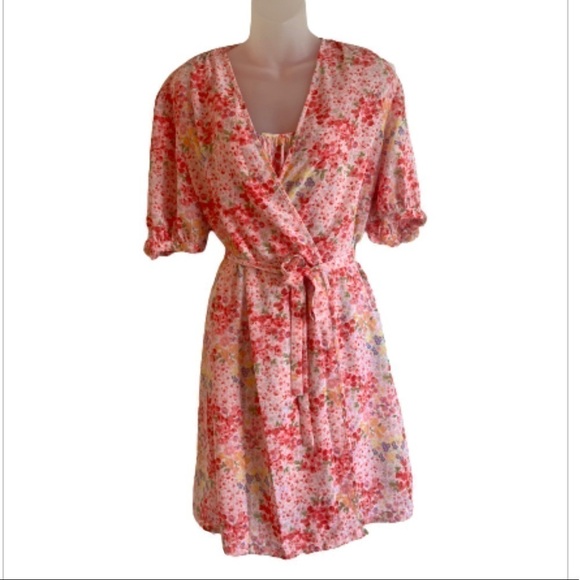 ⭐️ Oscar de la Renta Pink Label Floral Night Gown & Robe Small S\M - Picture 1 of 9
